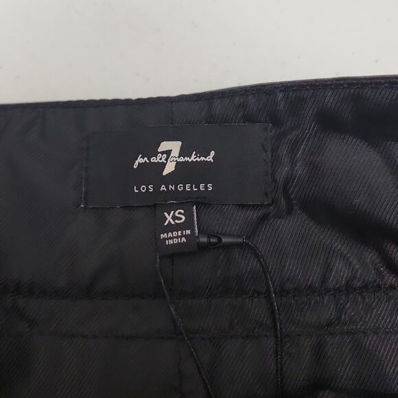 7 For All Man Kind Womens Black Leather Button Down Mini Skirt Size XS NWT $495 - Picture 10 of 16
